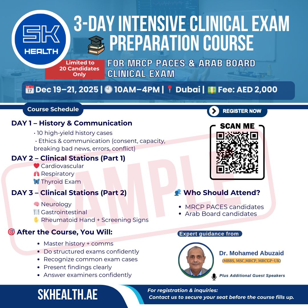 MRCP PACES Intensive Course – Dubai