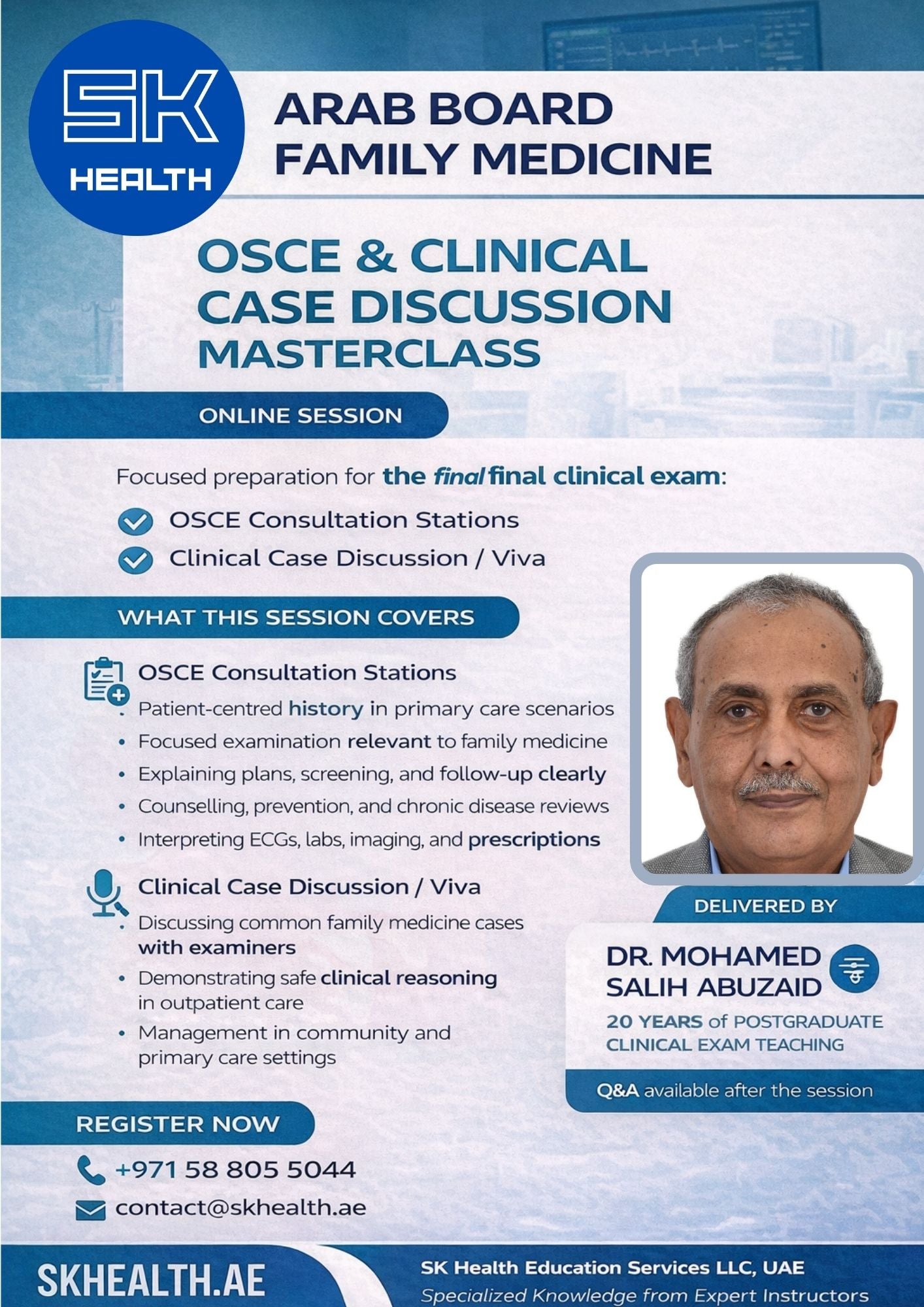 Arab Board Family Medicine: OSCE & Clinical Case Discussion Masterclass